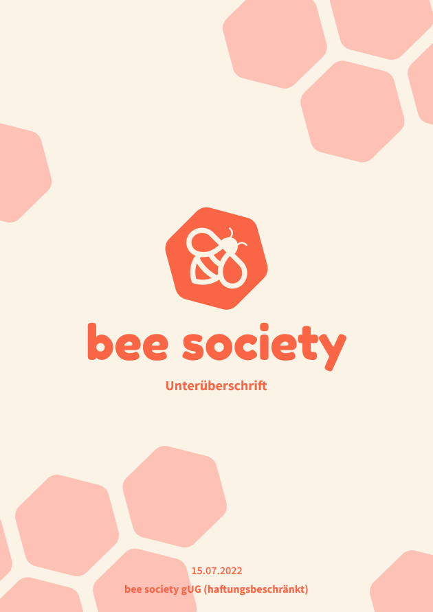 Booklet Vorderseite von Bee Society